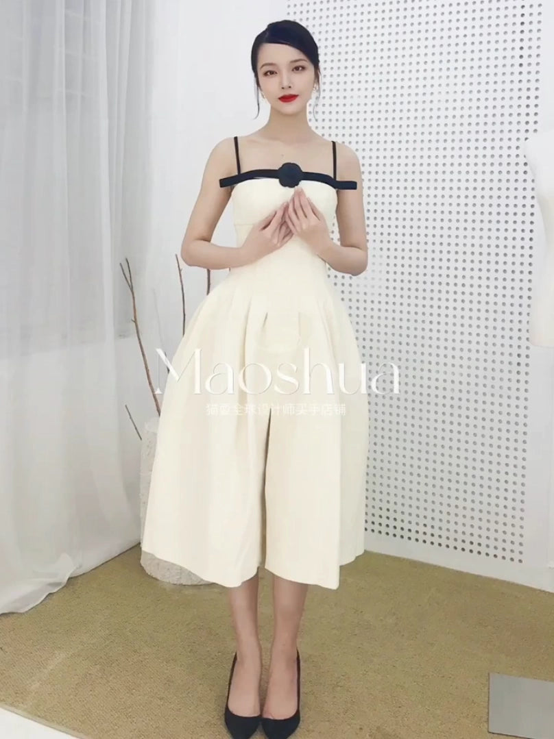 LUCIEN Sleek Bow Midi Dress【lane JT】カメリアプレミアムスプリットミディドレス